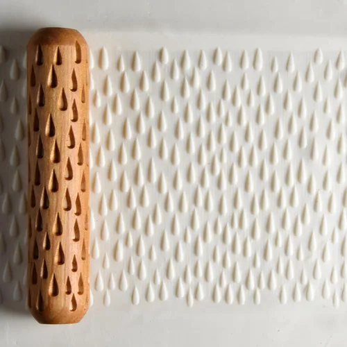 Vista 54 de MKM Pottery Tools Rodillos de mano grandes de madera para arcilla (BHR-01 Diagonal Basketweave)
