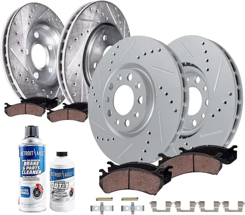 Vista 30 de Detroit Axle - Kit de freno trasero para Chevy Silverado 1500 Avalanche GMC Sierra 1500 2007-2014, Suburban Yukon XL 1500 Tahoe Escalade EXT ESV