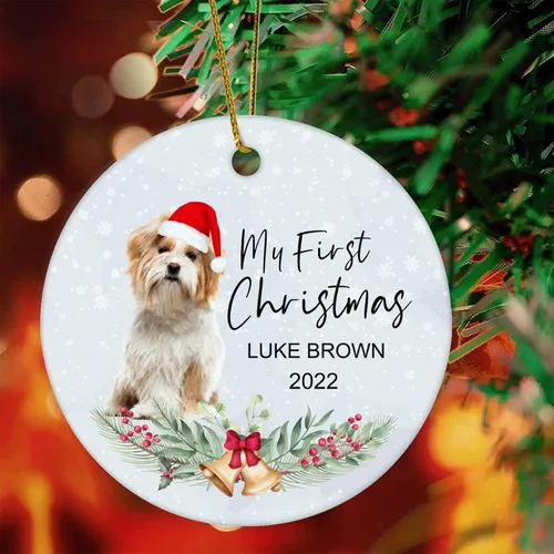 Vista 4 de 1st First Christmas Pet Ornament 2022 Dog Christmas Bauble Custom Ornament Dog Lover Gifts Personalised Dog Name Ornament English Cocker Spaniel Gift