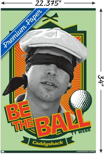 Vista 20 de Trends International Caddyshack - Póster de pared Be the Ball, 14.725 x 22.375 pulgadas, versión enmarcada de madera de granero