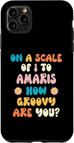 Vista 11 de iPhone 14 AMARIS Cute Retro Girls Groovy AMARIS Personalized Name Case