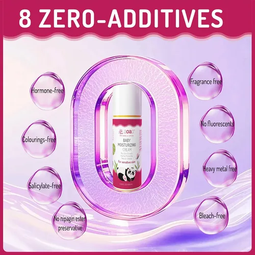 Vista 6 de Crema facial para niños, crema hidratante calmante para bebés, nutritiva e hidratante, fórmula suave con manteca de karité, manzanilla, ligera