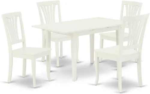 Vista 9 de East West Furniture NOAV3-BLK-LC - Juego de comedor de 3 piezas para espacios pequeños, contiene una mesa de comedor rectangular con hoja