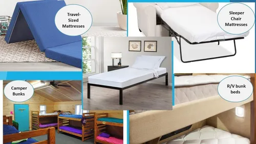 Vista 3 de Gilbins Sábana bajera ajustable de 30 x 75 pulgadas, hecha de algodón, perfecta para literas de campamento, caravanas, camas de invitados Marfil