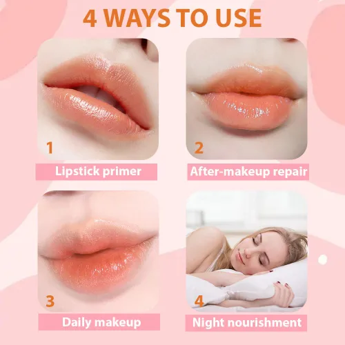 Vista 3 de BINGBRUSH 2 lápices labiales que cambian de color PH – Bálsamo labial de flor de gelatina, tinte labial hidratante activado por temperatura, lápiz