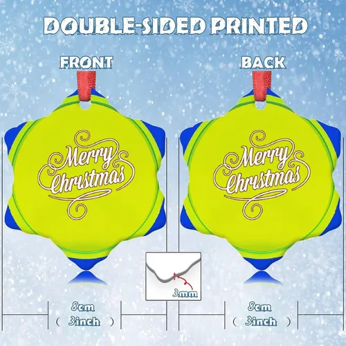 Vista 2 de Adornos de pelota de tenis para árboles de Navidad, adornos deportivos de Navidad personalizados 2022, adornos colgantes conmemorativos de Navidad