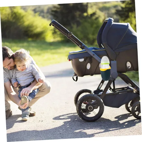 Vista 9 de Abaodam Adjustable Cart Bottle Holder Stroller Cup Rack Trolley Accessory Secure Drink Holder for Park Walks and Bicycle Trips Simple Clip