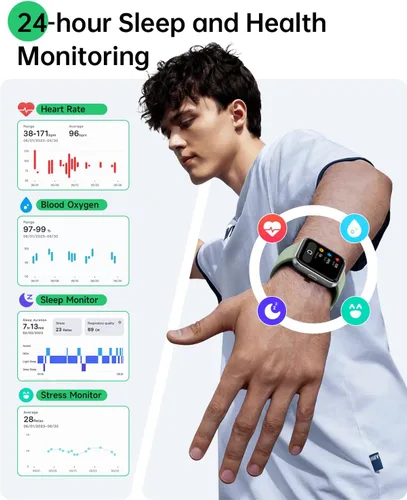 Vista 3 de Relojes inteligentes para mujeres y hombres – Reloj inteligente compatible con iPhone Android, Alexa, alertas de llamadas y notificaciones