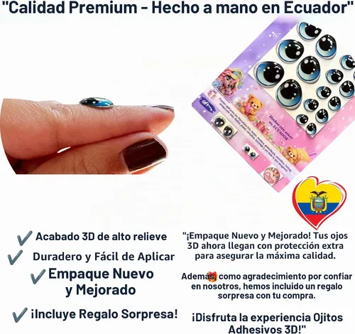 Vista 5 de Googly Eyes - Autoadhesivo de resina 3D azul, 58 unidades, manualidades de muñeca de porcelana fría wiggle eyes, 9 sizes 5-22mm, glossy domed