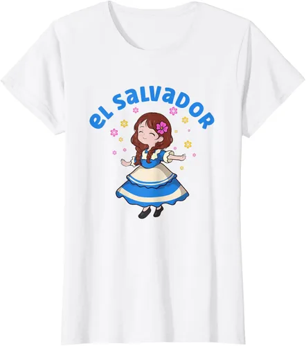 Vista 18 de Camiseta de mujer hispana con bandera salvadoreña de El Salvador Orgullosa, Negro