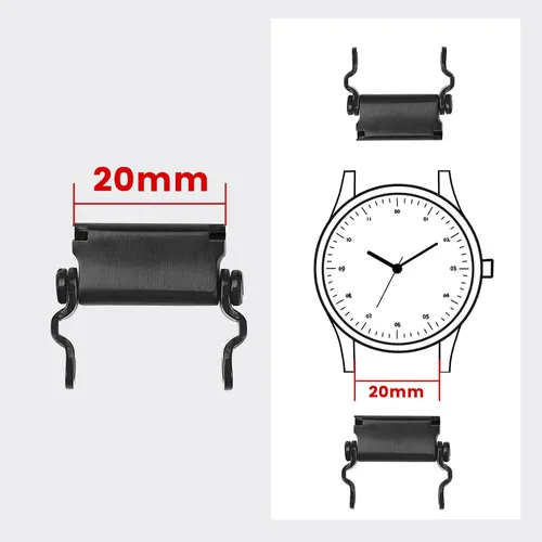 Vista 3 de Adaptador de reloj compatible con LEATHERMAN TREAD - Pulsera multiherramienta compatible con reloj de 0.787 in de ancho de lengüeta, hecho de acero