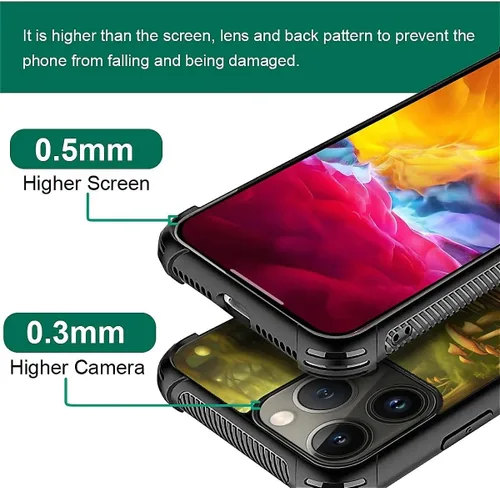 Vista 436 de Funda compatible con iPhone 15, diseño de elefantes africanos, diseño increíble a prueba de golpes, antiarañazos, carcasa trasera de policarbonato