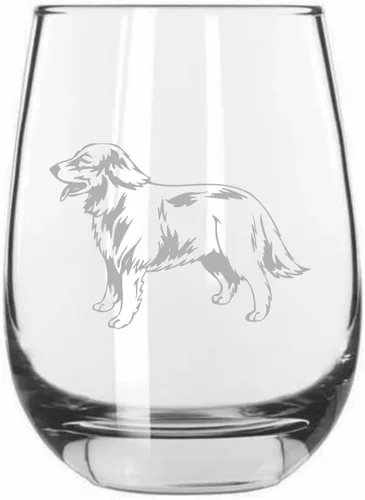 Vista 314 de Shar Pei (chino) - Vaso de vino sin tallo grabado para perro, 15.25 onzas
