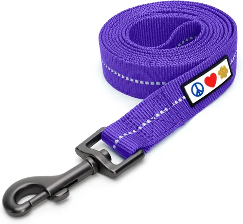 Vista 44 de Pawtitas - Correa personalizada de 6 pies para perro rosa XS/S con nombre y número de teléfono bordados, correa fuerte de nylon para razas pequeñas