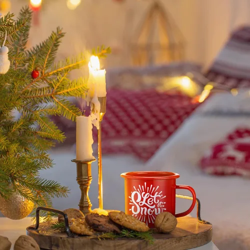 Vista 4 de Tioncy Juego de 8 tazas de café de Navidad de 12 onzas, regalos de Navidad para hombres y mujeres, regalos de agradecimiento, tazas inspiradoras