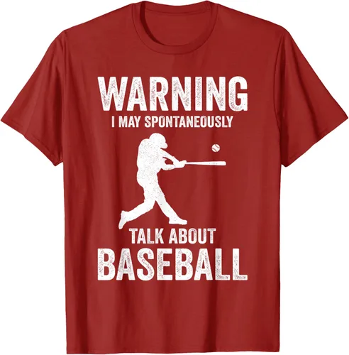 Vista 14 de Warning I May Talk About Baseball Player - Camiseta divertida de béisbol