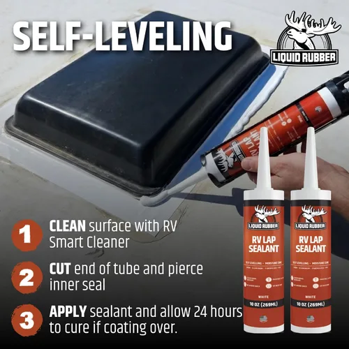 Vista 5 de Liquid Rubber - Sellador de solapa para RV, color blanco, 1 paquete
