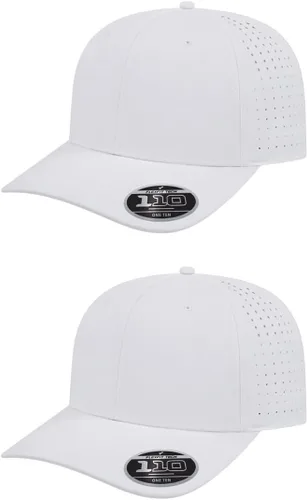 Vista 15 de Cap America i8533 Flexfit 110 Gorra Snapback Perforada de Rendimiento de Perfil Medio de 6 Paneles con Protección UV y Snapback Ajustable