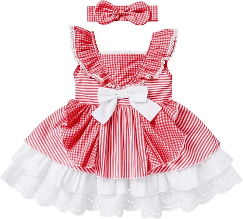 Vista 5 de Vestido de verano para niña con lazo floral y espalda descubierta fiesta de cumpleaños sin mangas vestido de flores con sombrero de paja vestido