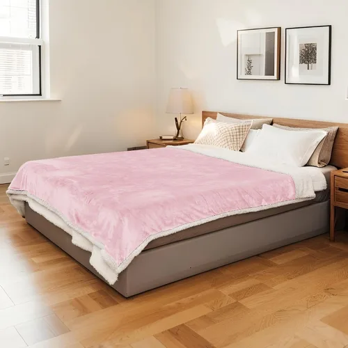 Vista 46 de Manta térmica eléctrica tipo throw tamaño 50"x60" - Tela de franela y sherpa de doble cara, 6 ajustes de calor y 3 horas de apagado automático