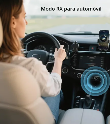 Vista 8 de Transmisor Bluetooth para TV a auriculares USB y 0.138 in Ada AUX Bluetooth Adapter for Car Handsfree Call, Bluetooth Audio Transmitter Receiver