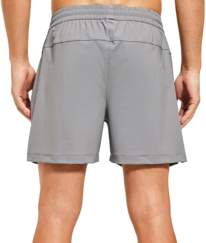 Vista 2 de NIMENJOJA Pantalones cortos de entrenamiento para hombre de 5.5 pulgadas, de secado rápido, ligeros, atléticos, para entrenamiento activo