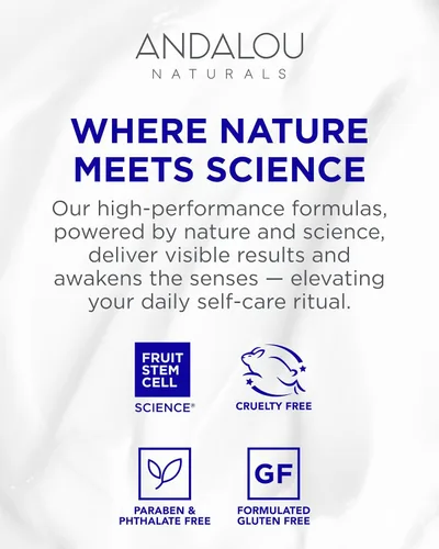 Vista 8 de Andalou Naturals Crema hidratante facial de hidratación profunda, crema multicorrectora, cuidado diario de la piel con ácido hialurónico, colágeno