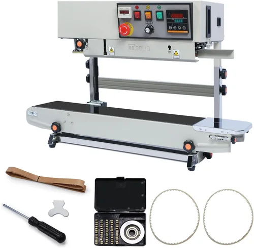 Vista 10 de U.S. Solid Máquina de sellado de sellador de banda de bolsa continua, sellador de banda horizontal automático con control de temperatura digital