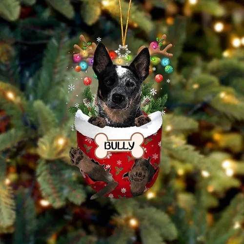 Vista 156 de IZI POD Affenpinscher Adorno de Navidad personalizado para perro, adorno de bolsillo de nieve para perro para árbol de Navidad, adorno acrílico
