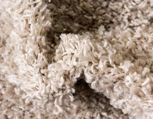 Vista 7 de Unique Loom Colección Davos Shag - Alfombra Lino