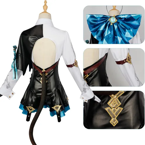 Vista 3 de Juego Genshin Impact Lynette Cosplay Ropa Halloween Juego de rol Lynette Vestidos Trajes