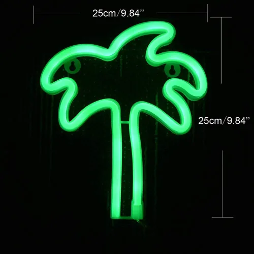 Vista 5 de Letrero de neón para decoración de pared, accionado con pilas o USB; lámparas nocturnas de luces de neón, lámparas de mesa decorativas