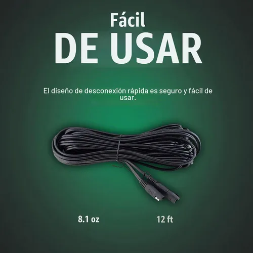 Vista 5 de Battery Tender Cable de extensión SAE de 12 pies – Diseñado para su uso con cargadores Battery Tender – Enchufes de conexión rápida para una fácil
