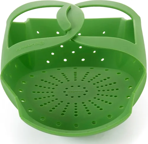Vista 5 de Cesta de silicona para vaporizador de verduras/alimentos - Inserto para ollas, sartenes, ollas de barro y más... por Sunsella