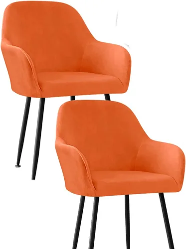 Vista 52 de Fundas protectoras de terciopelo elástico para sillas de comedor con brazos y respaldo curvado pequeño, juego de 6/4/2 para cocina, oficina, hogar