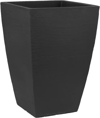 Vista 11 de Tusco Products MSQ16BK - Maceta cuadrada moderna para jardín, 16 pulgadas, color negro