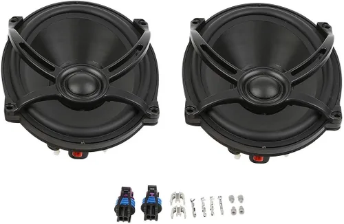 Vista 7 de TCMT Alforjas rígidas de 5 x 7 pulgadas, tapas de altavoz con altavoz y forros, inserto de alfombra para modelos Harley Touring CVO Road Glide Road