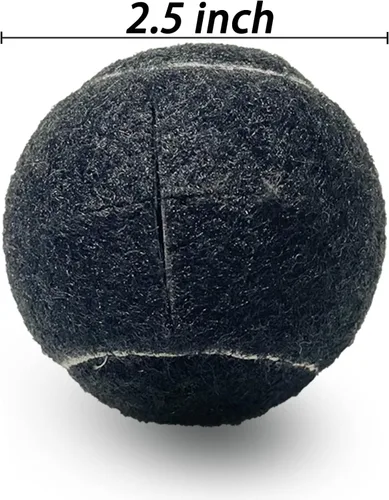 Vista 2 de RMASCOV - Pelotas de tenis para caminantes, paquete de 4, pelotas de tenis precortadas para caminantes, pelotas de tenis para patas de silla (negro)