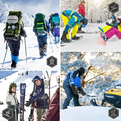 Vista 6 de BOSONER Guantes de esquí y snowboard, guantes impermeables de invierno, guantes de nieve para pantalla táctil para clima frío, para hombres