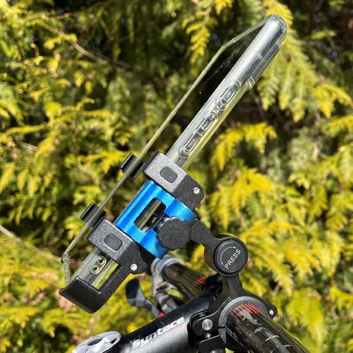 Vista 6 de BiKase BiKGrip Soporte para teléfono de bicicleta, soporte para teléfono de motocicleta, abrazadera para teléfono celular para manillar, clip