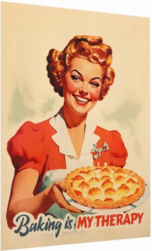 Vista 19 de Impresión retro de cocina – Divertido póster de los años 50, impresión retro de cocina, arte de pared de cocina feliz ama de casa, decoración retro