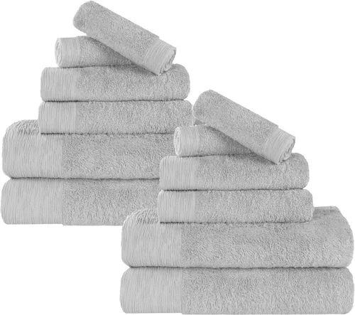 Vista 43 de Superior Rayon - Juego de toallas de 12 piezas de mezcla de bambú, de secado rápido, artículos esenciales para el baño, ducha, spa, toallas