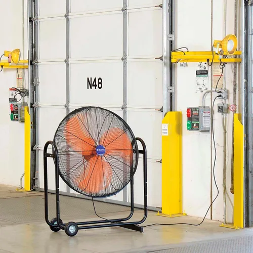 Vista 7 de Global Industrial Ventilador de tambor portátil de 36 pulgadas, accionamiento directo, 13,300 CFM, 2/3 HP, 2 velocidades, 120 V, ventilador