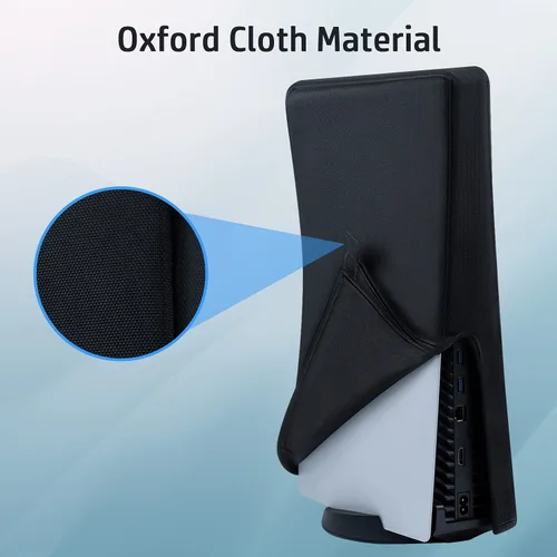 Vista 6 de Wigearss vertical Mode Dust Cover for PS5 Console 1680D Oxford Cloth Anti-Scratch Waterproof Dust Guard Backend Cutaway Design