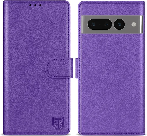 Vista 10 de ZZXX Funda tipo cartera para Google Pixel 7 con bloqueo RFID, ranura para tarjetas, función atril, cierre magnético, funda protectora de cuero