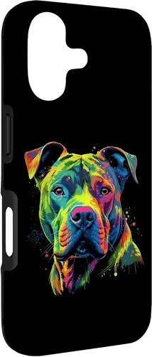 Vista 3 de Pit Bull Mom Dog Lover Colorful Artistic Pitbull Owner Women Case for iPhone 17