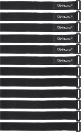 Vista 16 de Wisdompro Paquete de 4 correas de amarre extra grandes de 2 x 37 pulgadas de gancho y bucle resistentes Nailon duradero, reutilizable, largo
