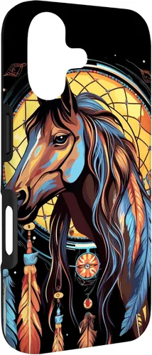 Vista 3 de Horse Dreamcatcher Native American Indian Feathers Tribal Case for iPhone 17