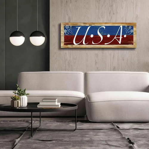 Vista 5 de Epic Graffiti 'USA' de Ed Wargo, lienzo de arte de pared Giclée, 60 x 20 pulgadas