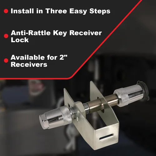 Vista 2 de Trimax TAR300 anti-rattle 5/8" Sistema de bloqueo de pin con llave